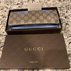 Gucci Long Monogrammed Wallet - Authentic!